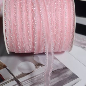 Crochet-edge organza ribbon