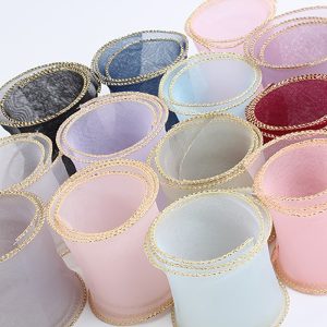 Overlocked organza ribbon