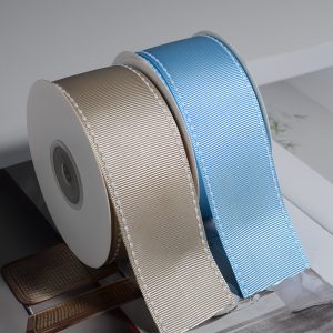 Skip-line grosgrain ribbon