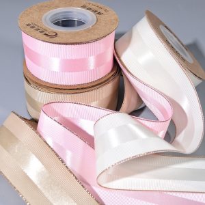 Gold-edge medium satin grosgrain ribbon