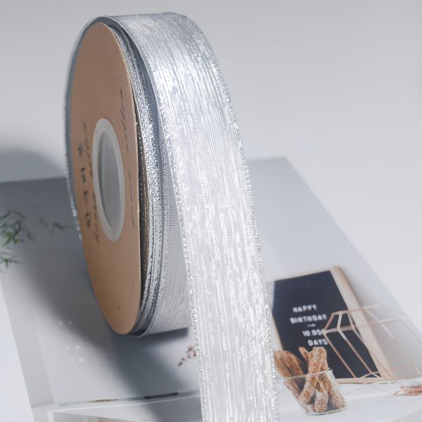 Silver-glitter ribbon