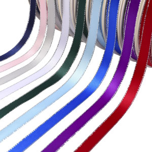 Silver-edge polyester ribbon