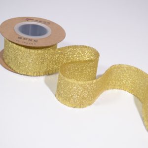 Plain gold-fringe ribbon