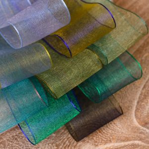 Colorful organza ribbon
