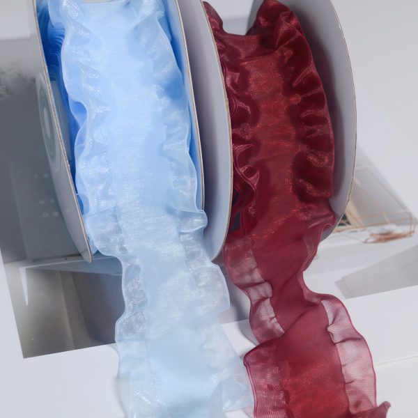 Elastic skirt edge organza ribbon