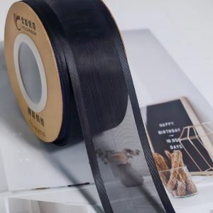 Polyester wide-edge organza ribbon