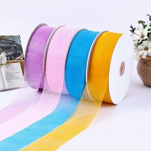 Thin-edge organza ribbon