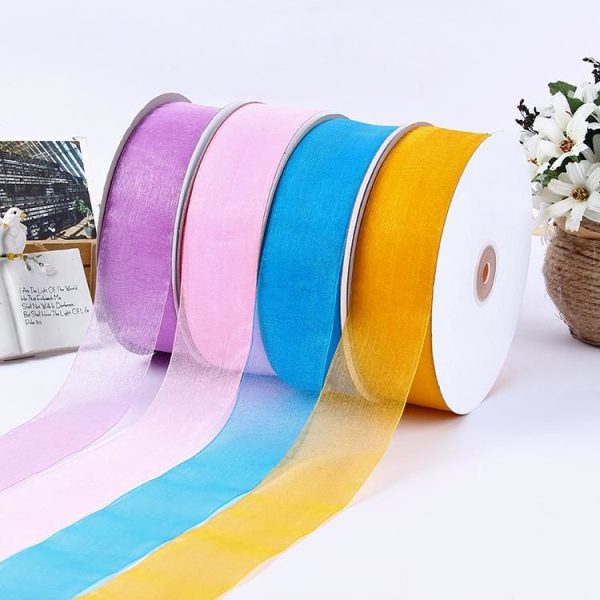 Thin-edge organza ribbon