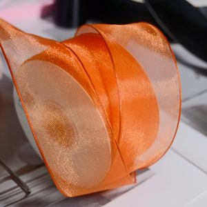 Organza wire-edge ribbon
