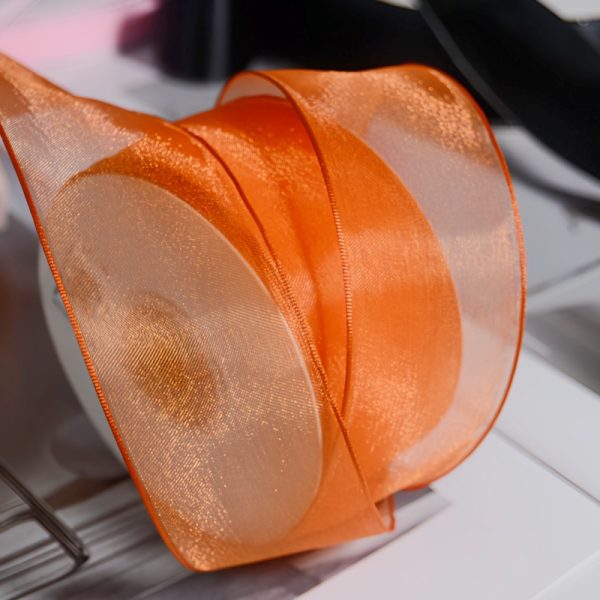Organza wire-edge ribbon