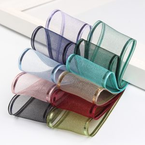 Korean-style gold-edge organza ribbon